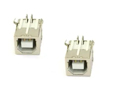 2pcs USB Type B Female Right Angle Port Connector For Solder PCB Printer • $5.05
