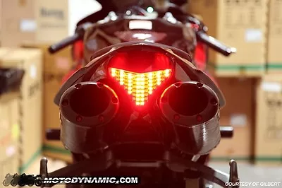 Fit 2009-2014 YZF R1 YZFR1 SMOKE SEQUENTIAL TURN SIGNAL LED Tail Light • $96.95