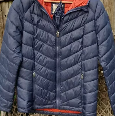 Fat Face Navy Blue Puffer Jacket Coat Showerproof Light Packaway  Size 12 BNWOT • £34.99