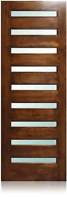 LuxDoors Maranti Design [36  X 80 ] Modern Mahogany Wood Front Entry Door • $2149