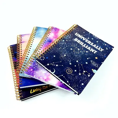 A5 Hardback Spiral Bound Lined Notebook Notepad Journal Jotter Writing Pad Book • £4.49