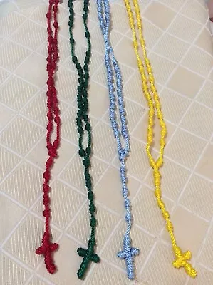 Handmade/Knotted Corded Rosary Mexico Mission Pick 1 Color • $20