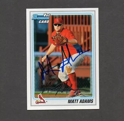 Matt Adams Signed Autographed 2010 Bowman #14 RC Cardinals • $7.99