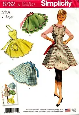 Simplicity Sewing Pattern 8762 Womens Vintage Aprons Sizes S-L • $15