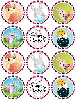 24 Easter Fairy Cup Cake Toppers Edible Party Decorations • £2.38