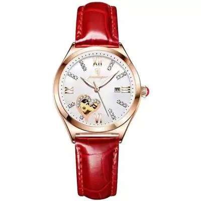 Womens Watches Luxury Rhinestone Leather Luminous Wristwatch Ladies Quartz Watch • $31.98