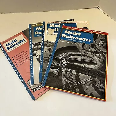 1954 1955 1956 Model Railroader Magazines Lot Of 4 • $19.88