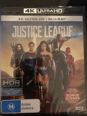 Justice League****4k Ultra Hd Blu-ray****region Free****new & Sealed • $24.95