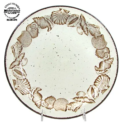 Midwinter Stonehenge SEASCAPE 10.5  Dinner Plate Shells Nautilus Scallops Ocean • $12.95