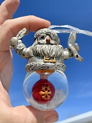 Vintage NEW IN BOX Towle Silver Smith SANTA CLAUS Snow Globe Ornament ❤️sj11h7s • $23