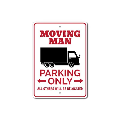 Moving Van Sign Mover Parking Aluminum Metal Decor Sign • $74.25