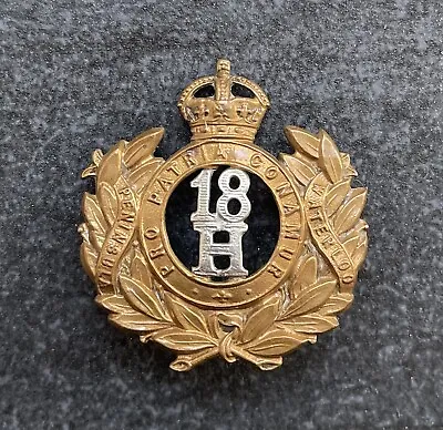 Genuine 1902-03 18th Hussars Cap Badge • £170