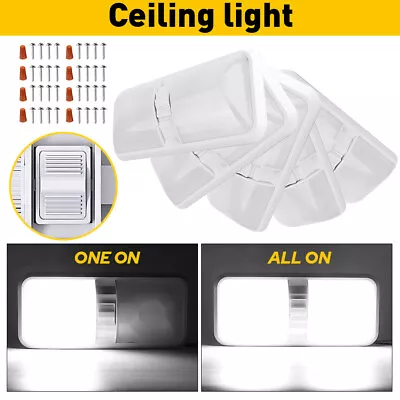 5x Leisure LED RV Interior LED Ceiling Light Boat Camper Trailer Double Dome 12V • $52.99