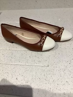 £20 • Buy Next - Womens - Tan & Cream Ballet Pumps - Size 6 - New