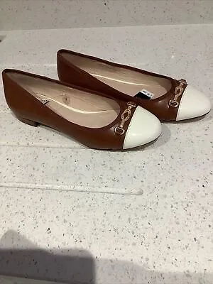 Next - Womens - Tan & Cream Ballet Pumps - Size 6 - New • £20