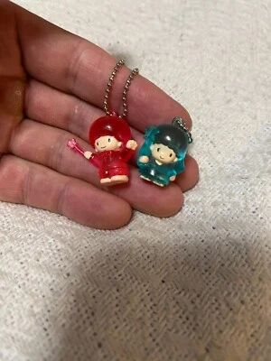 $16 • Buy Sanrio Vintage Little Twin Stars Lala Kiki Transparent Mini Figure Keychains 2x