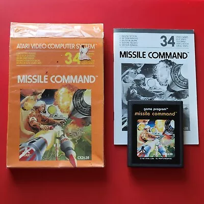 Missile Command Atari 2600 7800 Game Manual Box Cleaned Works • $24.98