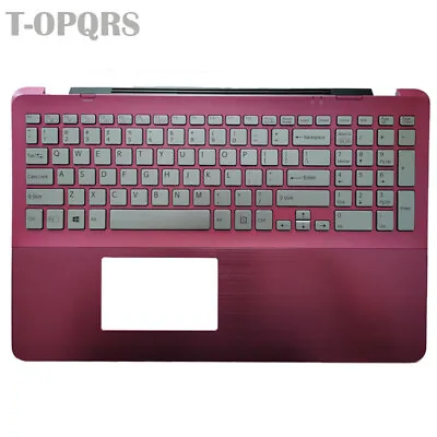 New For Sony VAIO SVF15A SVF15A1C5E Pink Palmrest & US Keyboard With Backlit • $40.34