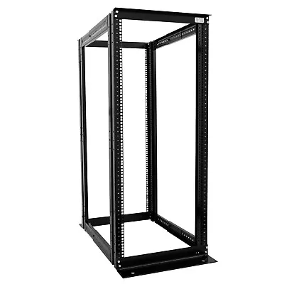 27U 4 Post Open Frame Data Network Server Rack 19  Adjustable Depth Aluminum • $185.99