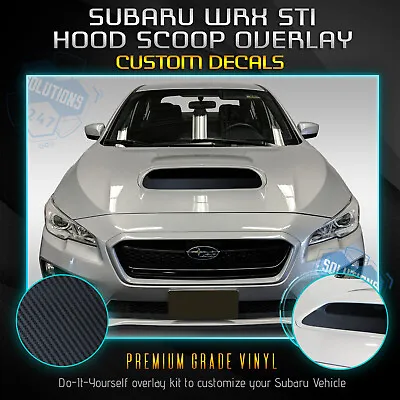 For 2015-2020 Subaru WRX STi Hood Scoop Vinyl Insert Decal - Matte Carbon Fiber • $12.20