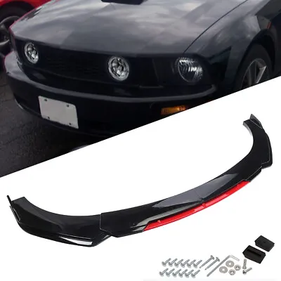 For Ford 05-09 Mustang GT Front Bumper Lip Splitter Spoiler Body Kit Gloss Black • $66.99