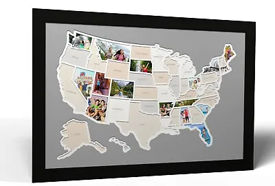 $139 • Buy Thunder Bunny Labs 50 States USA Photo Map - Frame Optional - Made In America