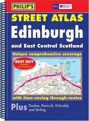 Philip's Street Atlas Edinburgh And East Central Scot... By Philips Spiral Bound • £4.99