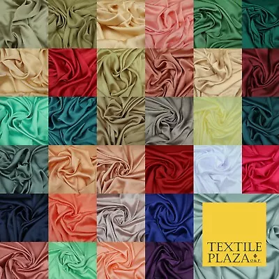 £1.50 • Buy Fine Silky Soft Sateen Satin Georgette Dress Fabric Draping Lining - 45 COLOURS