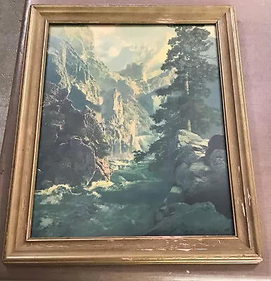 Vintage Original Large Maxfield Parrish Print.  Royal Gorge Of Colorado. • $235