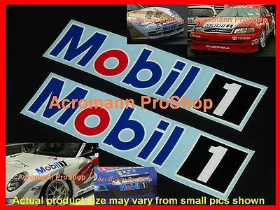 2x 8.5  21.6cm MOBIL 1 Decal Sticker ONE Motor Oil NASCAR F1 DTM BTCC Lubricant • $24.90