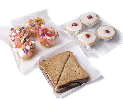 £28.50 • Buy Film Fronted Paper Bags Cakes Sweets Sandwich Baguette Bag Display Window 