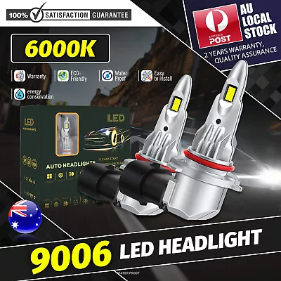 9006 HB4 LED Halogen Headlight Globes Kit Light Bulbs Hi/Low Beam 6000K • $35.99