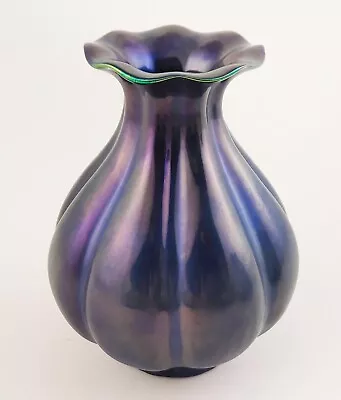 $125 • Buy Zsolnay Eosin Segmented Vase Unique Color