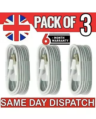 £2.99 • Buy Fast Charger Sync USB Cable For Apple IPhone 6 7 8 X XS 11 12 13 Pro IPad X 3