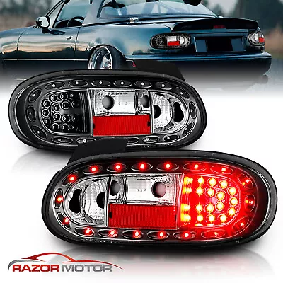 1999-2005 For Mazda Miata MX-5 Black LED Brake Tail Lights Set • $142.56