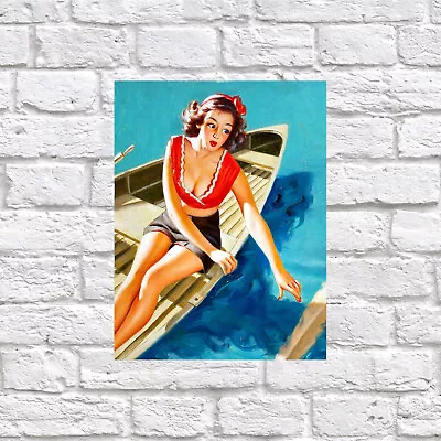 Rowing Boat Vintage Retro Tin Metal Sign Nostalgic Art Gift Home Decor • £3.95