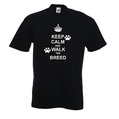 Keep Calm And Walk The Dog (Any Breed) T-Shirt Dog Walker T Shirt Dog Walking • £11.99