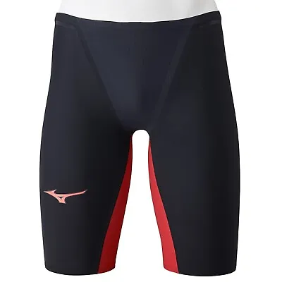 MIZUNO Swimwear Swimsuit Men GX SONIC 6 NV N2MBA501 Black Red Express Shipping • $245