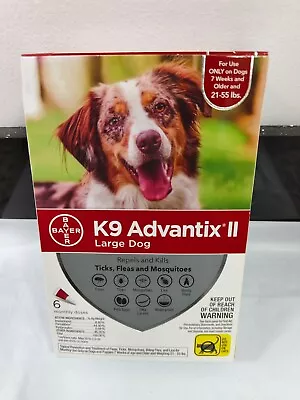 K9 Advantix II Flea Prevention & Treatment For Large Dogs 21-55lbs - 6 Pack • $43