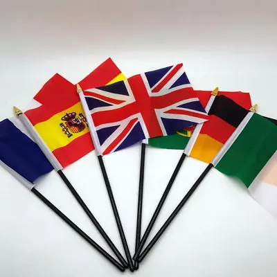 Hand Table Flag EUROPE Flags ALL COUNTRIES Without Base Country Display EU 6 X 4 • £0.99