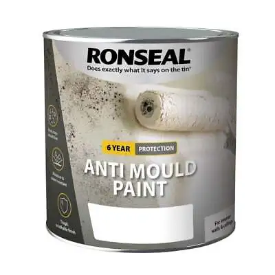 Ronseal 6 Year Anti-Mould Paint White Matt - Silk 750ml- 2.5L • £18.50