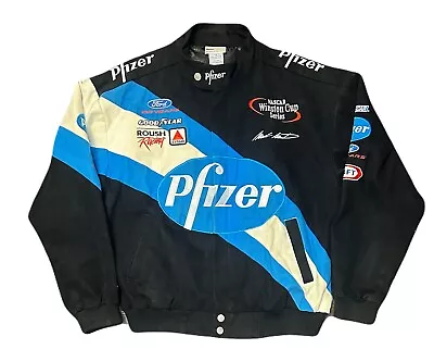 Rare Vintage NASCAR Pfizer Multicolor Racing Jacket Mark Martin Size Small • $124.99