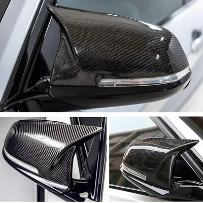 2x Carbon Fiber Side Mirror Cover Caps For BMW 3 Series F30 F31 F20 320i 328i • $19.99