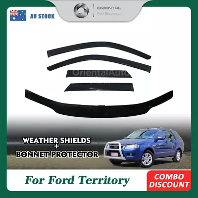 Bonnet Protector Guard & Luxury Weathershields For Ford Territory 2004-2011 • $161