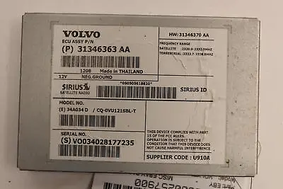 2011-2016 Volvo Xc70 Satellite Radio Tuner Receiver Sirius Module Oem • $62