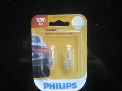 License Plate Light Bulb-Standard - Twin Blister Pack Philips 12961B2 • $9.99