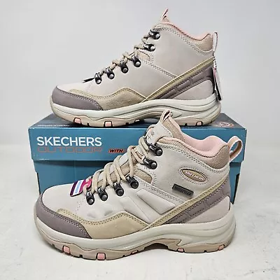 Wmns Skechers Outdoor Trego Rocky Mountain Trail Hiking Boot / Natural / 158258 • $54.99