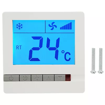 LCD Thermostat Delay Fan Coil Unit Temperature Controller • £16.45