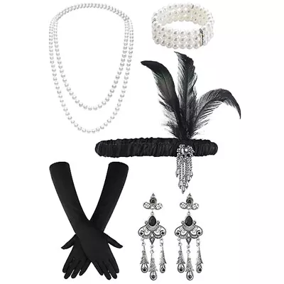 Ladies Gatsby Flapper 1920'S For Charleston Girls Fancy Dress Accessories • £10.69