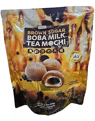 SEALED Tropical Fields Family Bag Brown Sugar Boba Milk Tea Mochi 900g /60pcs • $25.99